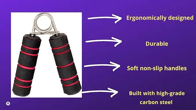 Foam Hand Grip Red Black, Pack of 2