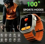 T800/900 Ultra Wireless Charging Watch – Orange Band