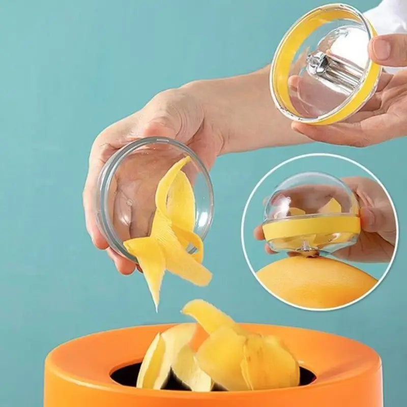 Multifunctional Round Shape Peeler with Container Removable and Washable Storage Type Vegetable Fruit Peeler for Kitchen (1 Pc / Mix Color)