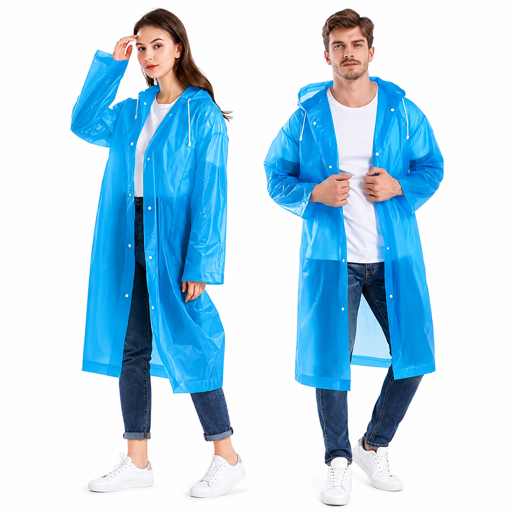 Adult Waterproof Hooded Raincoat for Men
