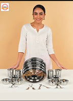 KIARAA STAINLESS STEEL 24 PIECES DINNER SET