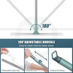 Tot2hom Multifunctional Magic Broom 38 Inch Floor Wiper Brush, 180 Degree Rotatable Wiper Retractable and Adjustable Broom for Flat Floor, Wiper for Floor Cleaning, Bathroom, Kitchen, Tiles Dust, Water Cleaning, Expendable Handle.