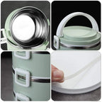 Multi-Layer Stainless Steel Hot Lunch Box - Insulated Tiffin for School & Office