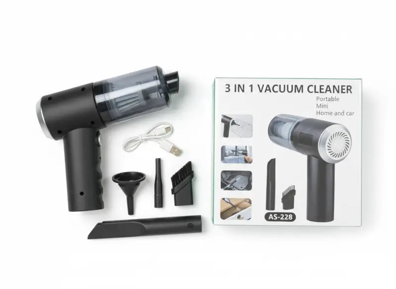 Powerful 3-in-1 Vacuum Cleaner for Car & Home – Compact, Cordless, Wet & Dry, Blower Function, Mini & Portable for Sofa, Dust, and Deep Cleaning - portable vacuum cleaner for car, bike and sofa