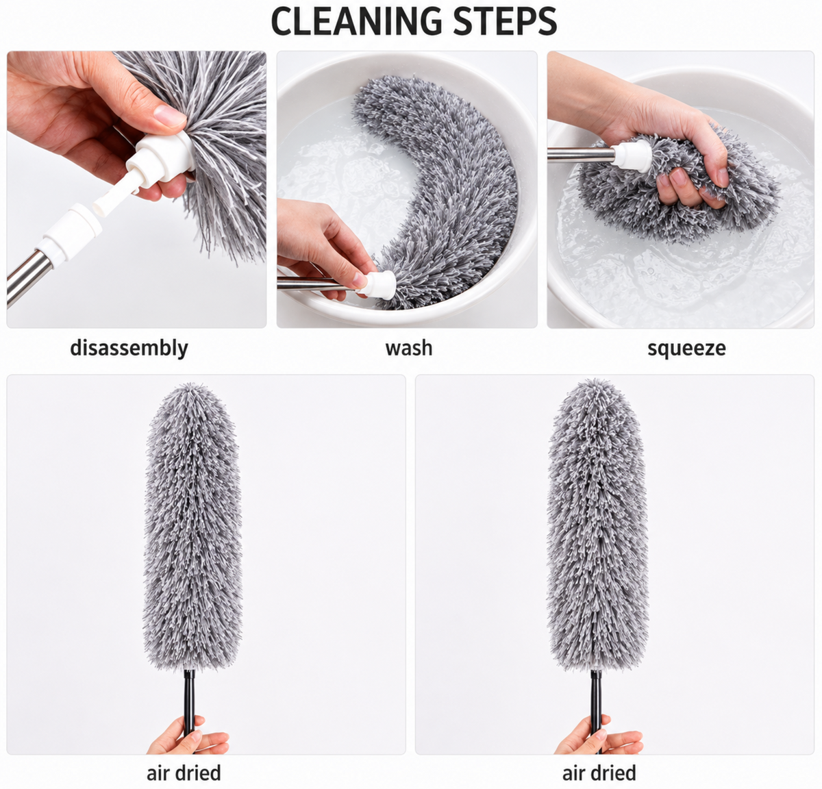 Extendable Microfiber Feather Duster