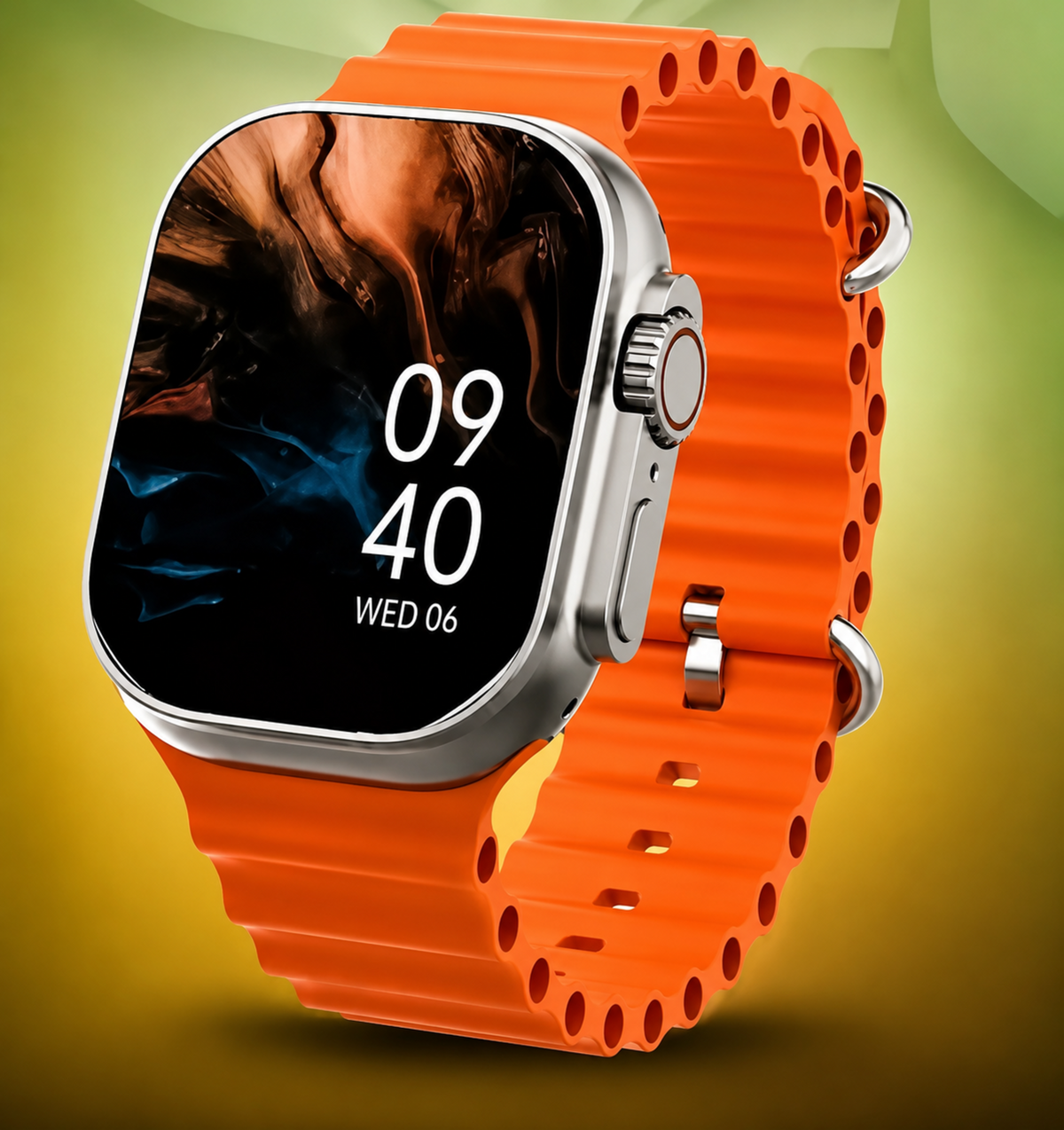 T800/900 Ultra Wireless Charging Watch – Orange Band