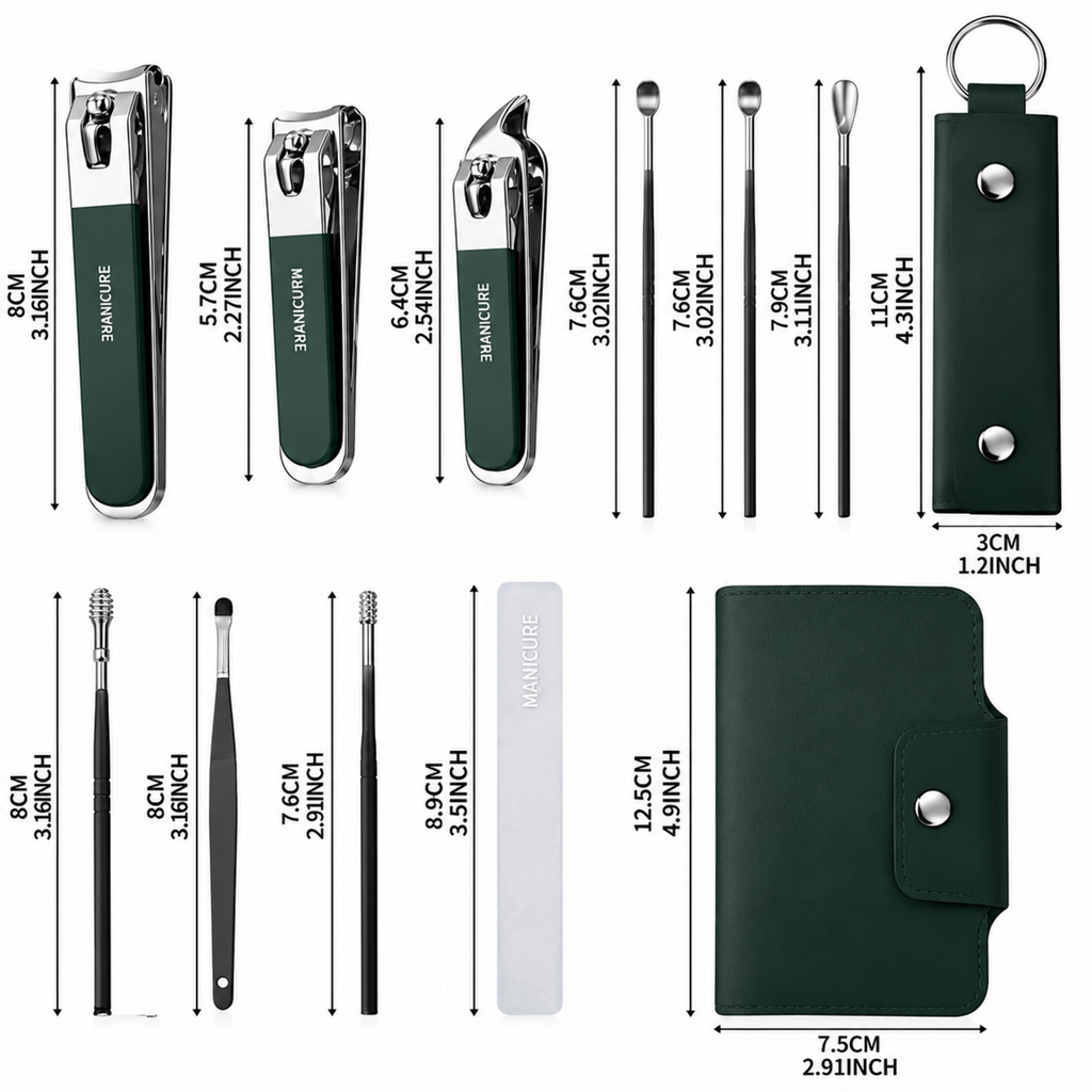 10 In 1 Manicure Grooming Kit