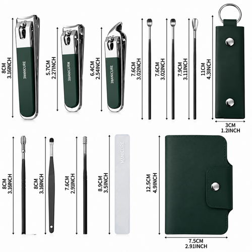 10 In 1 Manicure Grooming Kit