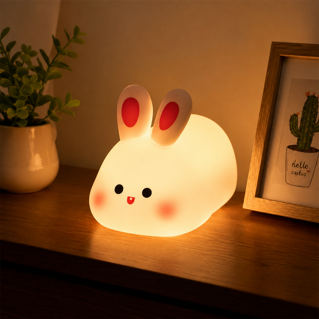 Cute Rabbit Silicone Rechargeable Night Light
