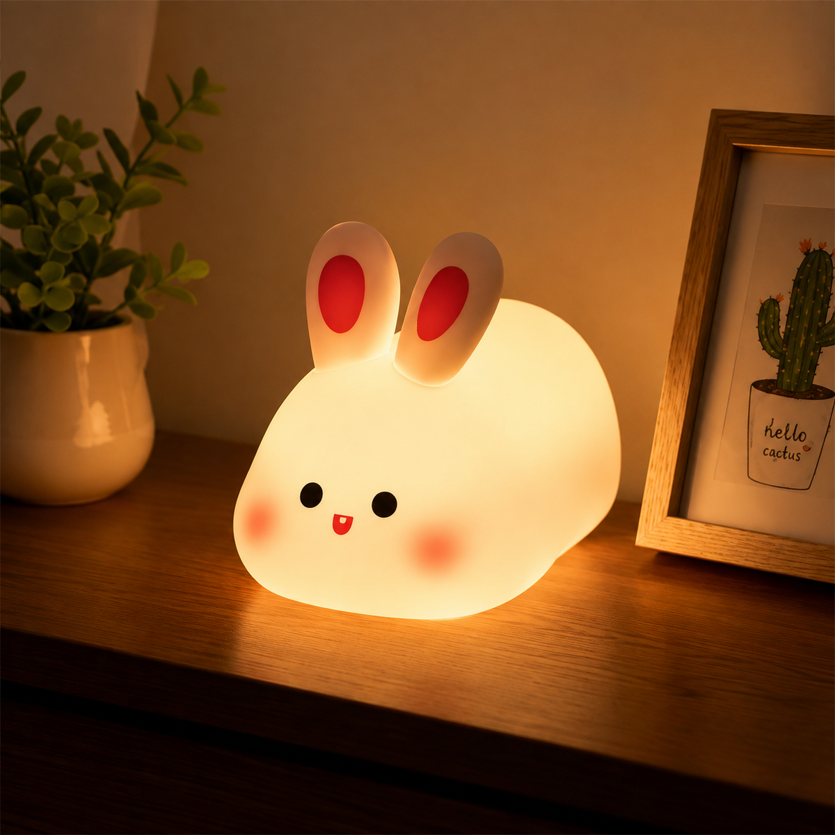 Cute Rabbit Silicone Rechargeable Night Light