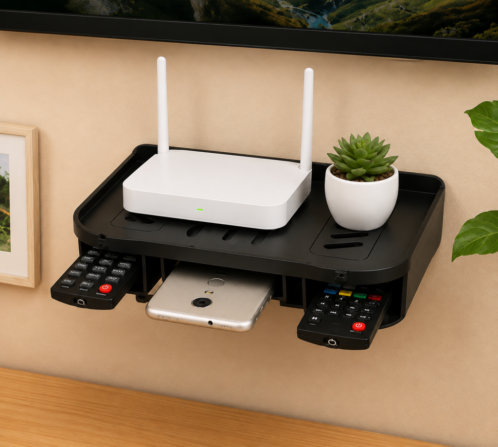 Wall Mount Router Storage Shelf