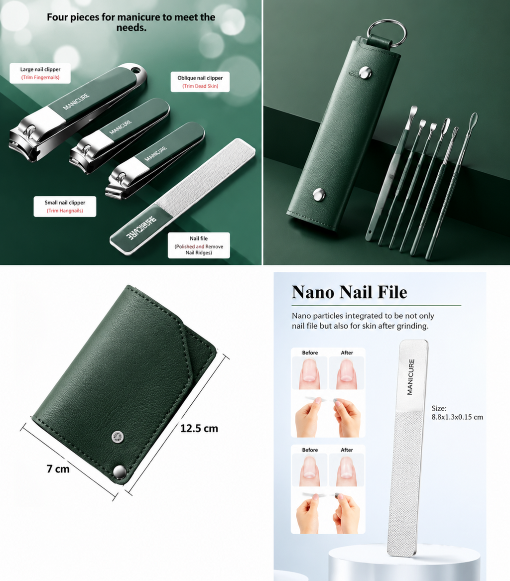 10 In 1 Manicure Grooming Kit
