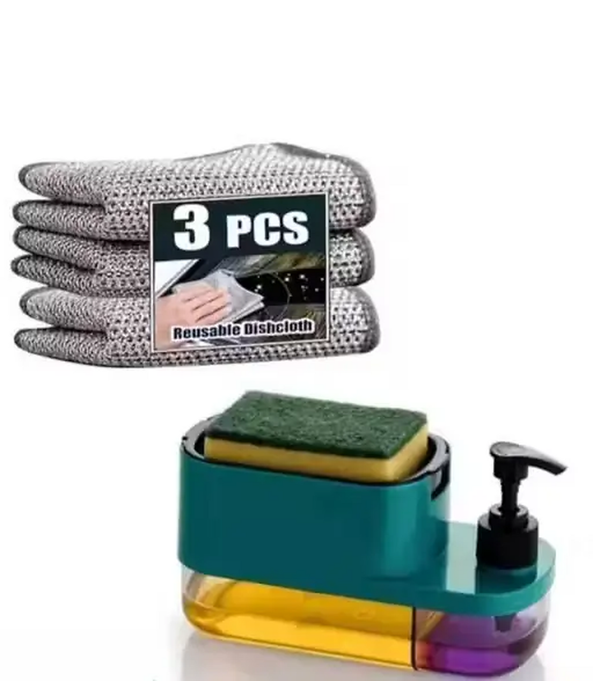 3-in-1 Kitchen Soap Dispenser Set