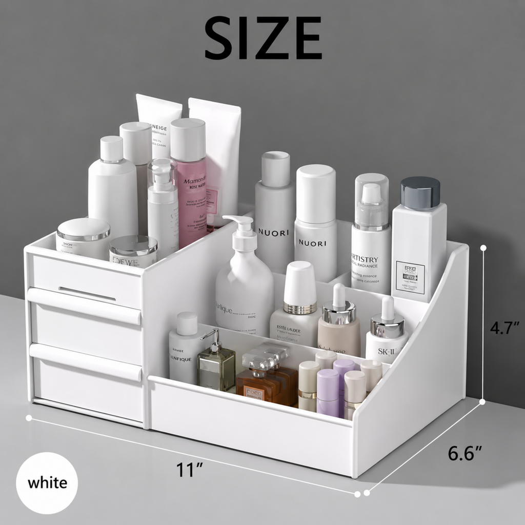 Makeup Organizer With Storage Drawers