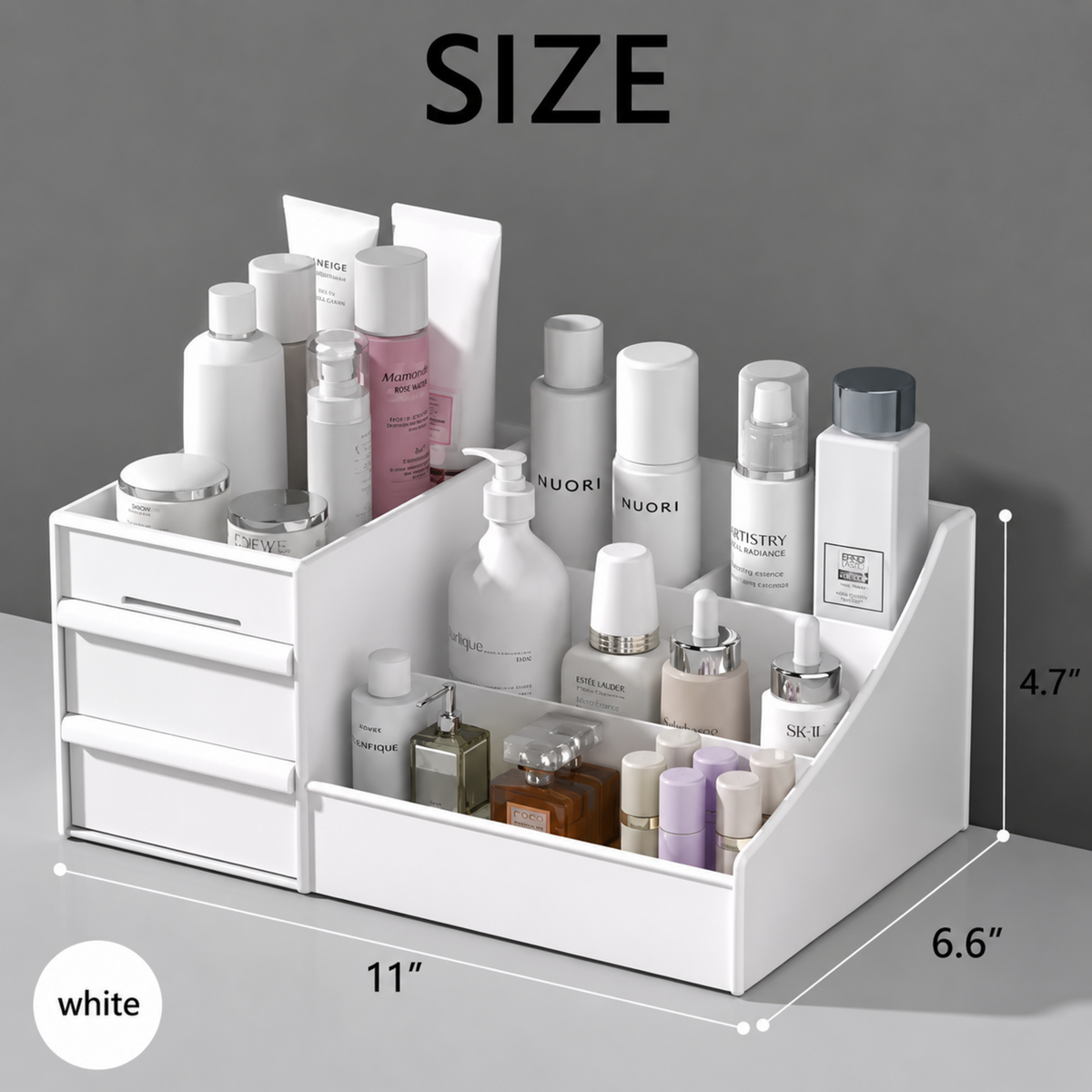 Makeup Organizer With Storage Drawers