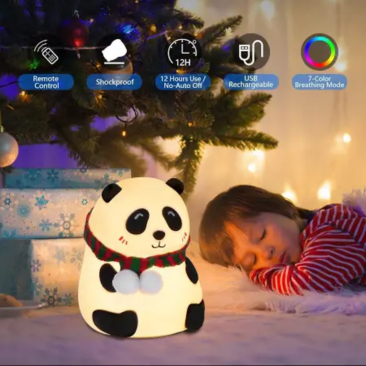 Cute Silicone Panda LED Night Lamp