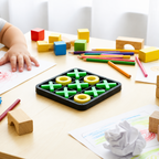 Classic Tic Tac Toe Board Game with Interlocking X & O Pieces