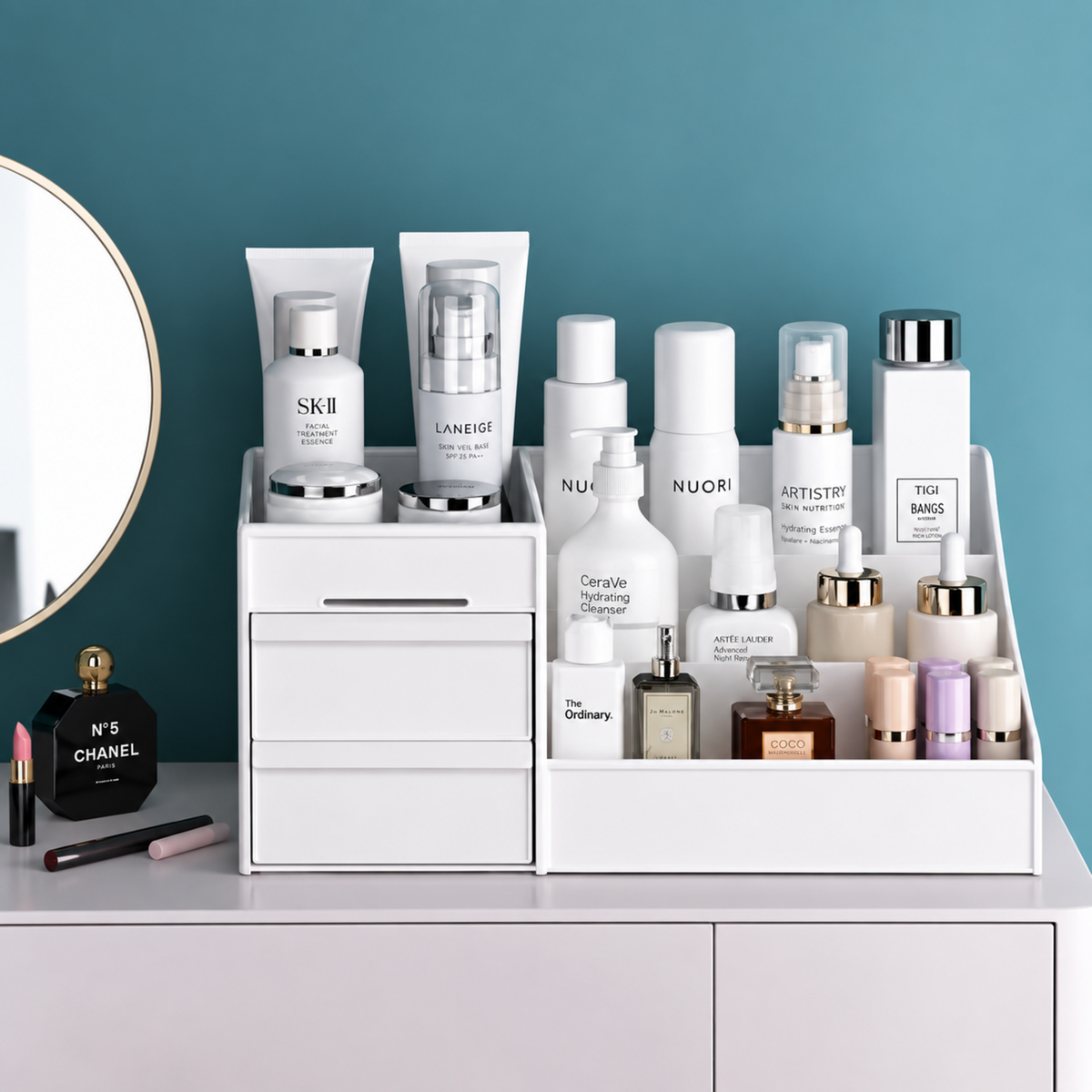 Makeup Organizer With Storage Drawers