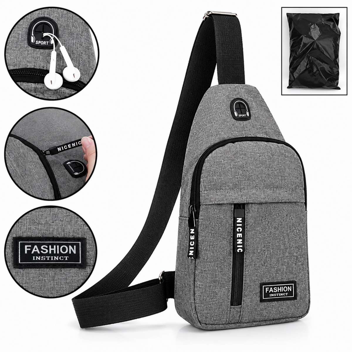 Waterproof Crossbody Sling Travel Bag