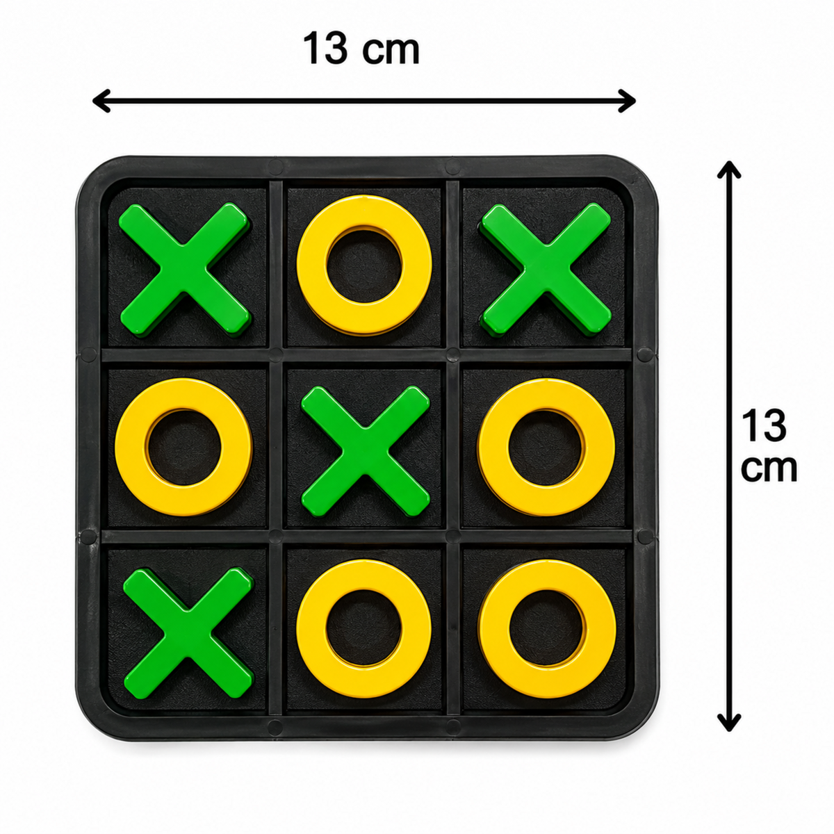Classic Tic Tac Toe Board Game with Interlocking X & O Pieces