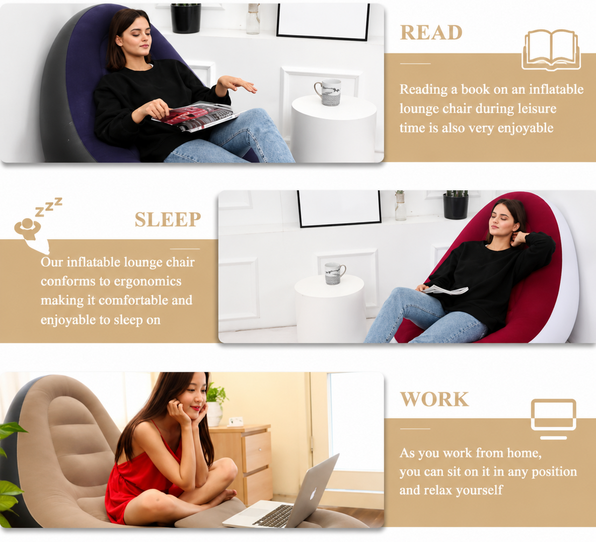 Inflatable Lounge Sofa With Footrest