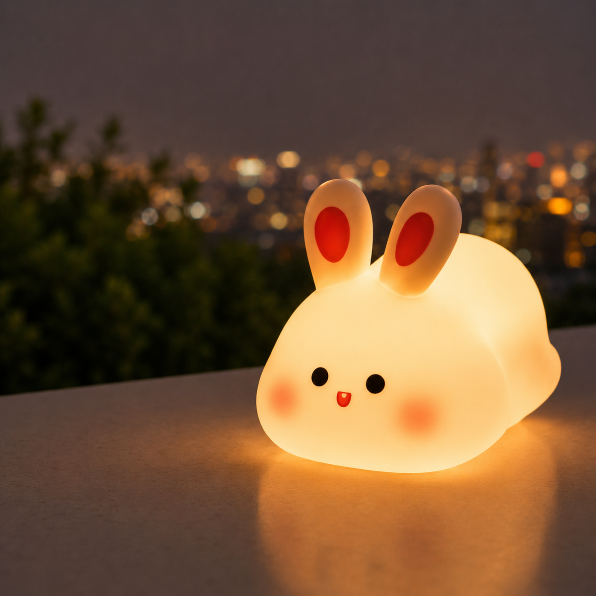 Cute Rabbit Silicone Rechargeable Night Light