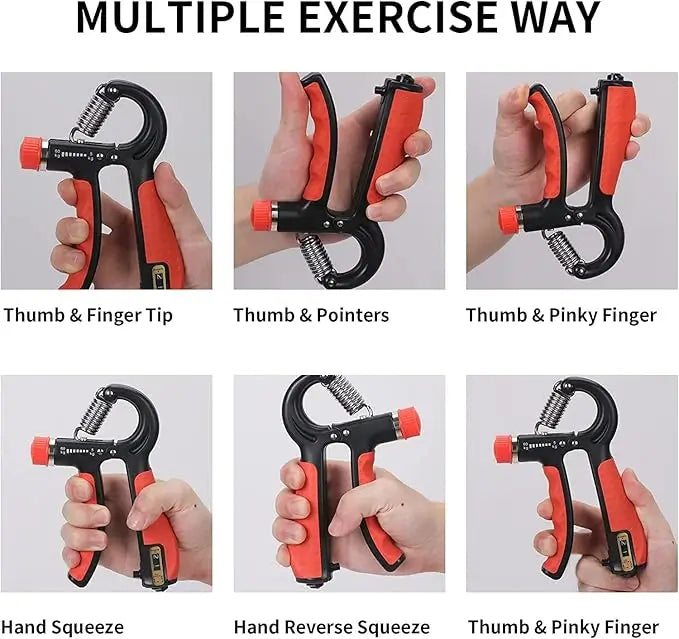 Serveuttam Hand Gripper Forearm Exercise Equipment - Hand Gripper 60 kg with Counter | Adjustable Handgripper Forearm Grip for Men Gym | veins exercise tool hand presser gym