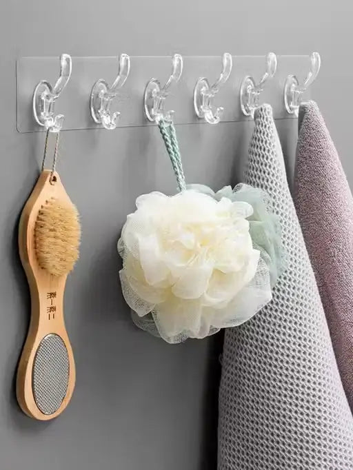 Super Strong 6-in-1 Adhesive Wall Hooks  (Pack of 2)
